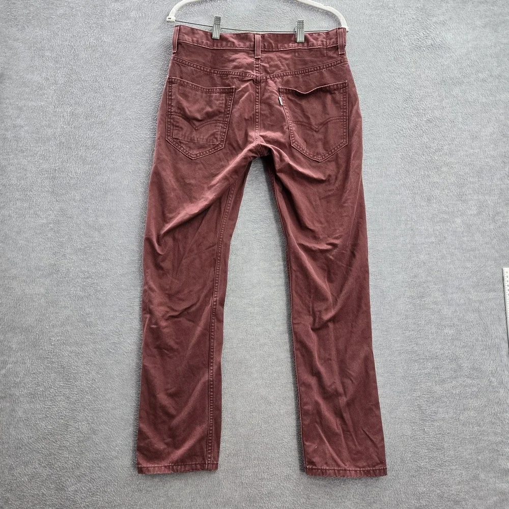 Levi's Men Pants 31X30 Red Tapered Cotton Mid‎ Rise Pocket Adult Casual